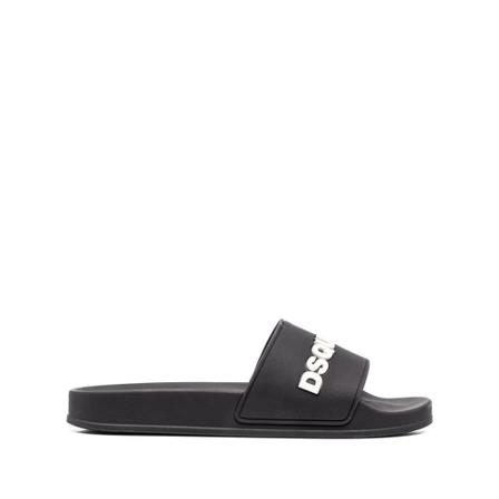 Dsquared2 Sliders Sort, Dame Sandaler, Størrelse: 39 EU
