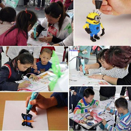 Magisk 3D-pennsett med LCD-skjerm og filamenter