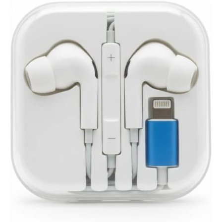 Johdolliset nappikuulokkeet iPhonelle Lightning-liittimellä, sisäänrakennettu mikrofoni ja äänenvoimakkuuden säädin, 6D-basso, HiFi-ääni, 