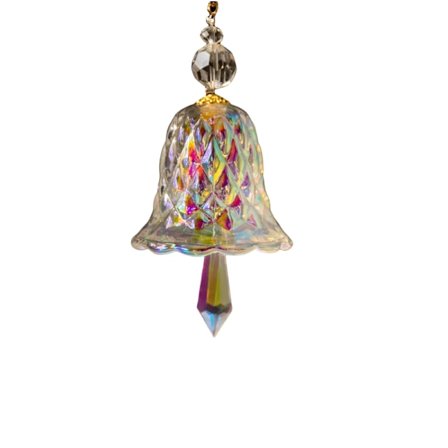 Regnbuekrystall vindklokke vindushengende klokke glassanheng solfanger juledekorasjon