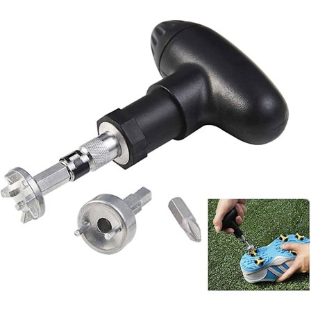 Golf Spike Wrench Skor Bortskaffning Gåvor Justeringsverktyg Klampar Byte Spår Ripper Skruv Installera Rostfritt Stål Hjälp