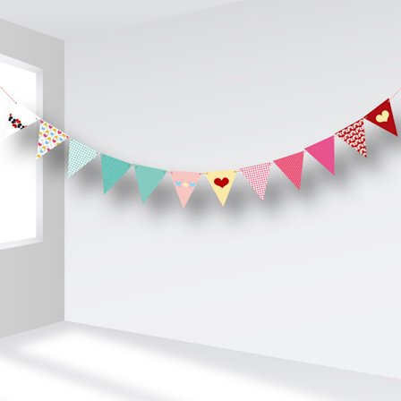 4 stk Vimpel Jul Nyttår Fest Kveldsdekorasjon