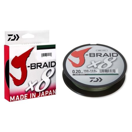 Daiwa J-Braid X8 13LB 0.10mm-150m Dark Green