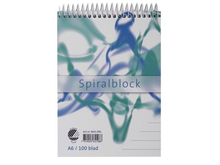 Spiralblock A6 60g 100 blad linjerat ohålat Träfritt - Lyreco - Kontorsmaterial - Block och anteckningsböcker - Spiralblock