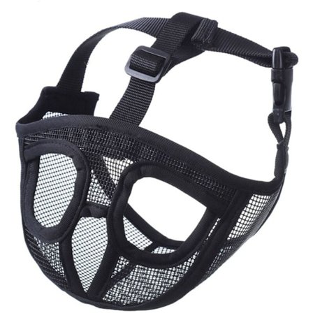 Koiran Kuonokoppa Lyhytkuonoisille Bulldog-koirille, Estää Puremisen, Haukunnan ja Pureskelun, Säädettävä Musta S