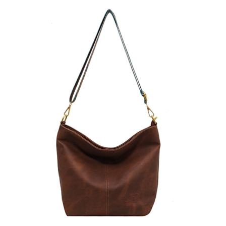 Retro håndvesker for kvinner, stor skinnveske over skulderen, kvinneveske, skulderveske, crossbody-veske, gaver med mange lommer brown