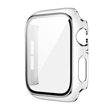 Heltäckande Skal Till Apple Watch 7 Härdat Glas 41 Mm Clear Transparent