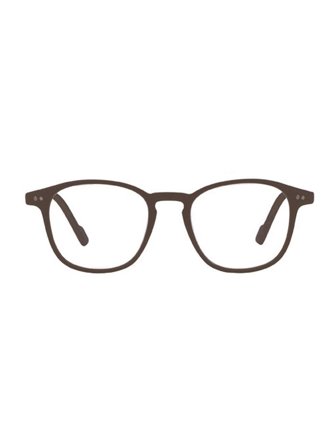 BA Optikk Unisex Readers with a frame made of platic in brown and lenses made of glass in transparent, in diopter -1.00