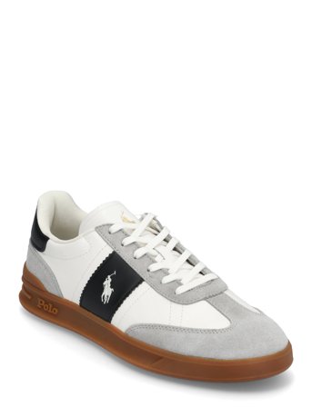 Polo Ralph Lauren Heritage Aera Leather-Suede Sneaker - White - 46