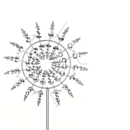 Magisk Kinetic Metal Väderkvarn Spinner Unik Vind drivna Fångare Kreativ Utplats