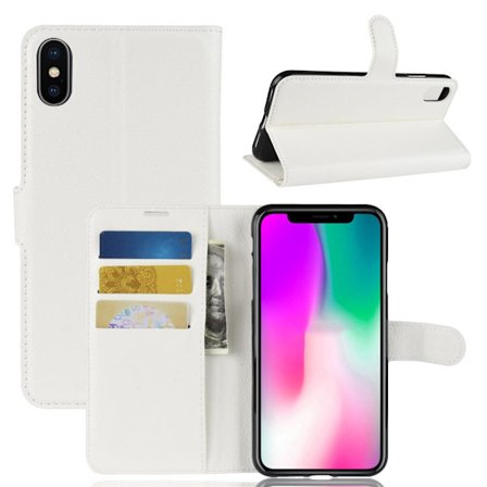 Mobilfodral Läder iPhone XR Vit