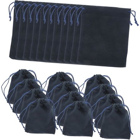 Smykketasker med snøre 20 stk. fløjlsposer til smykkeopbevaring bryllupsslikposer