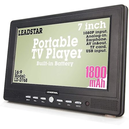 7 Tuuman Kannettava TV DVB-T2 ATSC ISDB-T Digitaalinen Analoginen Auton TFT