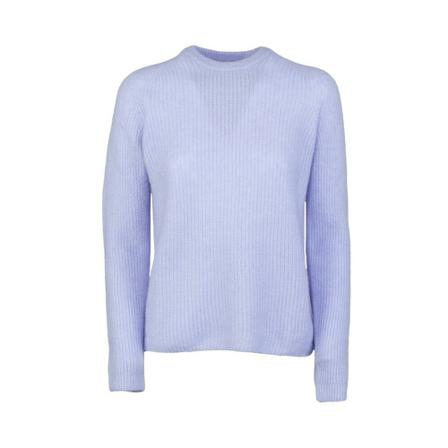 Roberto Collina, Round-neck Knitwear Blauw, Dames, Maat:L