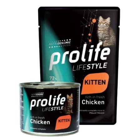 Prolife Life Style Pollo Fresco Cibo Umido Per Gattini Lattina