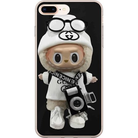 Yhteensopiva Puhelinkuori Apple Apple iPhone 7 Plus Tyylikäs muotoilijafiguuri kameralla ja katutyyliä, leikkisä keräilyfiguuri trendikkäässä k
