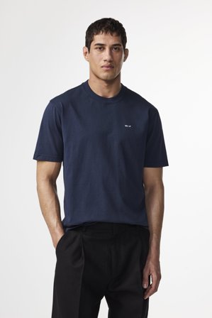 NN.07 Adam 3209 T-Shirt Herre Blå Bomuld