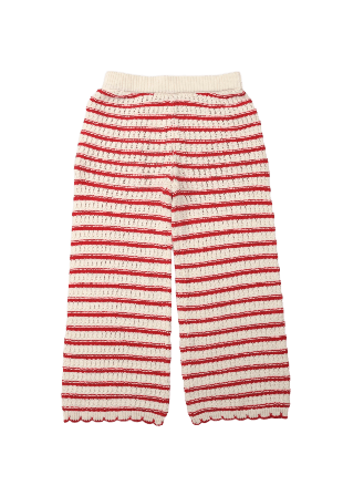 RIKIKI Hålstickade byxor BEATA Röd 110/116