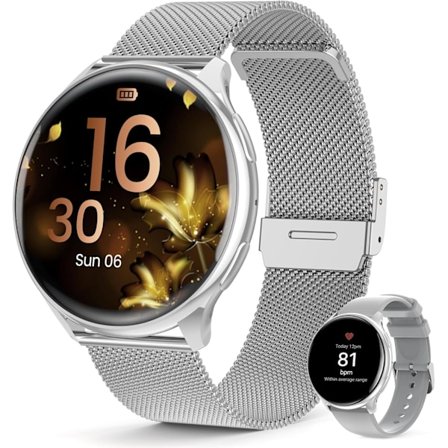 Älykello äänitoiminnolla, 1,39 tuuman kuukautiskierto/kuntoilu/IP67 vedenpitävä/120+ urheilutilaa