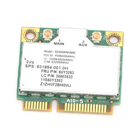 6205AN Trådløst Nettverkskort FRU 60Y3253 300Mbps 5G WiFi Adapter Mini PCIE Grensesnitt for Lenovo Thinkpad