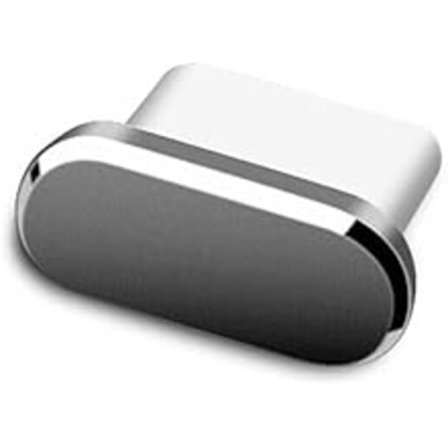 1 Pakke Sølv Type-C Støvplugg Aluminium Anti-støvplugg for Type-C Ladeport på Smarttelefoner og Bærbare Datamaskiner