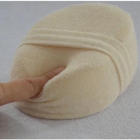 Badesvamp og dusjsvamp hvit - lett skrubb - loofah - 100% bærekraftig og laget av naturlig materiale