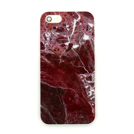 Iphone 5/5S/SE Marble Skal Skydd Case Röd