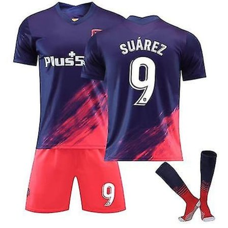 2022 Uudet Jalkapalloneuleet Puku 9 Suarez 10 Correa 7 Joao Felix 8 Griezmann lyhythihaiset Urheilujuoksujalkapallo-univormut miehille ja naisille