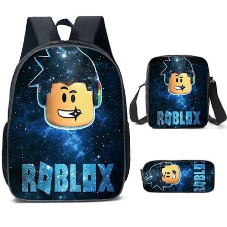 Ny Roblox skole skoletaske Roblox digitalt print rygsæk tre-delt sæt madkasse penalhus