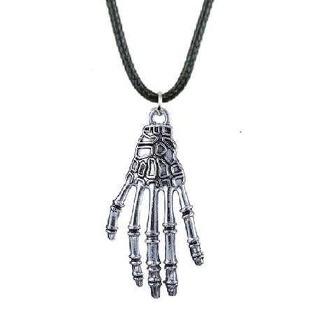 Necklace - Skeleton - Hand - Cord