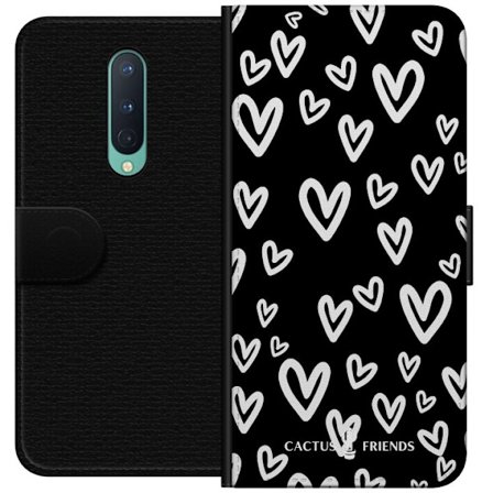 Kompatibelt Lommeboketui til OnePlus OnePlus 8 Cactus and Friends - Handdrawn Love Chaos