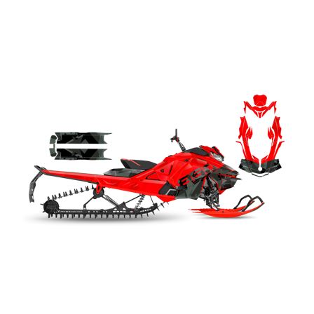 Dekalkit SweTown Ambit Red - Ski-Doo Renegade Backcountry X 850 E-Tec 2018-2018