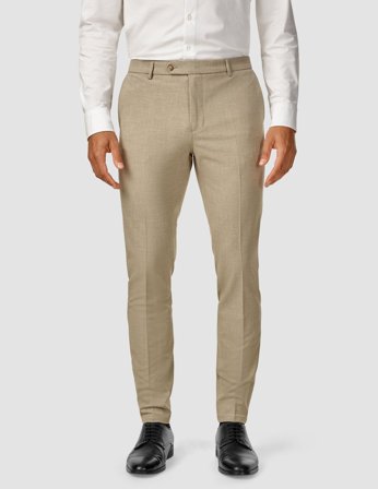 Shaping New Tomorrow - Essential Suit Pants - Beige Melange - Slim Fit - Male - Size 36/36