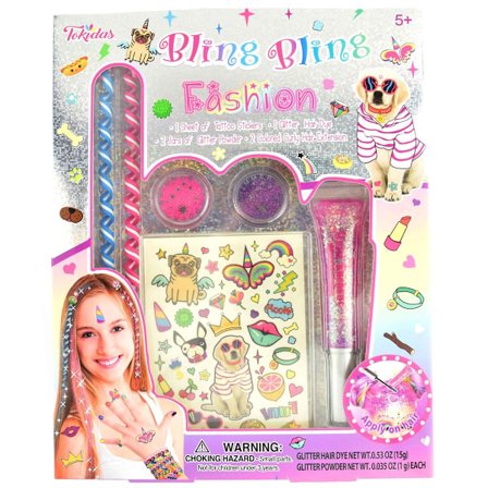 Bling Bling Hair & Glitter -setti 6 osaa - Robetoy