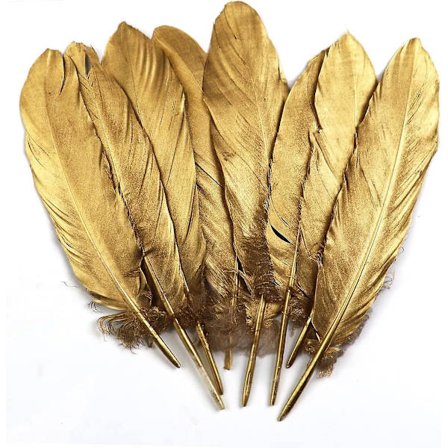 50 stk Dyppet Gull Gåsefjær 4-6 tommer Naturlige Fjær Dekor For Hjem Fest Veggdekorasjon Håndverk Drømmefanger Forbruksvarer (FMY)