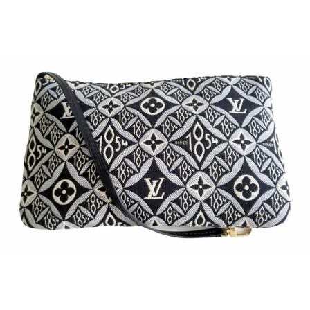 Louis Vuitton Vintage, Pre-owned Louis Vuitton Neverfull Pochette Mm Since 1854 Rare Monogram Pouch Wristlet Textile Clutch Zwart, Dames, Maat:ONE 