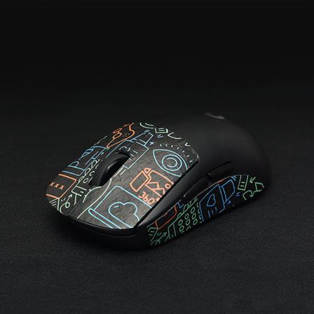 Mouse Grip Tejp Skridsko Handgjord Klistermärke Halkfri Lizard Skin Suc