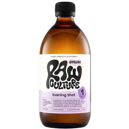 Raw Culture Evening Kombucha Shot Ø 500 ml, Helse & Madvarer, Ingredienser, Urter