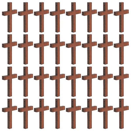 50 stk Herreanheng Halskjeder Kristent Treveggkors Je