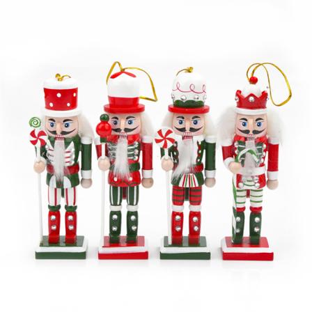 12,5 cm miniatyrer Nötknäpparen Puppet Ornaments Desktop Decoratio random color 1PC