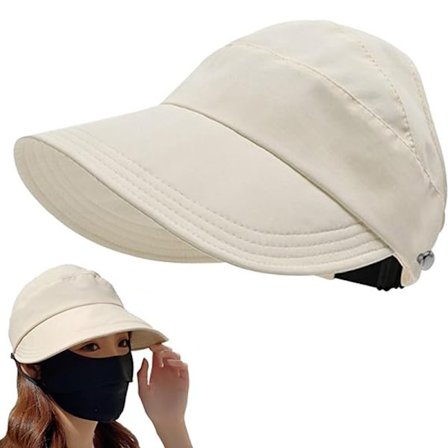 Udendørs UV-beskyttende Solhat med Hul Top, Solhat til Kvinder