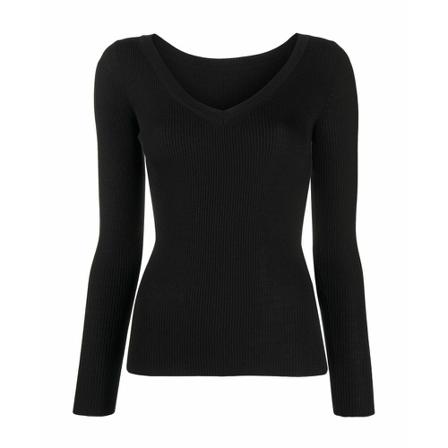 P.a.r.o.s.h., V-neck Knitwear Czarny, Kobieta, Rozmiar: S