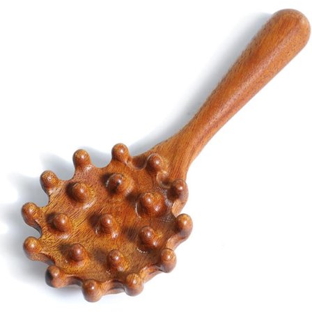 Massageværktøj i træ, sandeltræ Gua Sha-kam til hoved- og kropsmassage, triggerpunktslindring til hovedpine, nakke, skulder og ryg