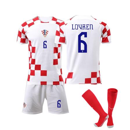 Kroatian jalkapallomaajoukkueen kotipaita MM-kisoihin 2022 Modric 6# LOVREN 6# LOVREN 6# LOVREN 2XL