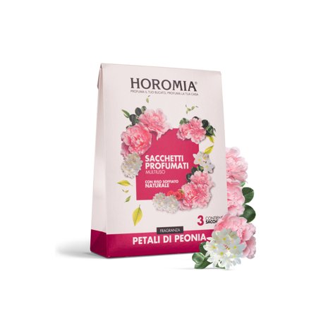 HOROMIA Sacchetti Profumati Riso Profumato Petali Di Peonia 3pz - Prodotti bucato