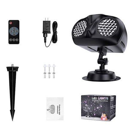 TD Vandtætte LED binocular snefnug lys Halloween jul Blizzard projektor lys scene snefnug projektor