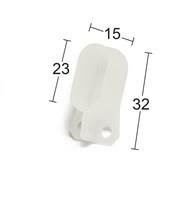 Habo C 3115-5 Endestopp for C-skinne, 2-pakning, Vinduer