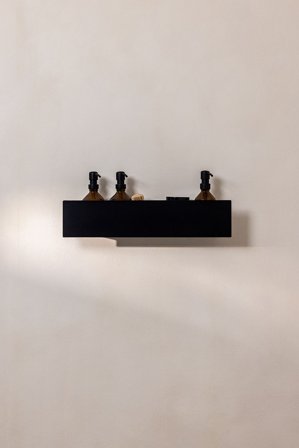 Metallbude Shea Badehylde Sort 50 cm, Tøj & Bolig, Badeværelsestilbehør, Øvrigt