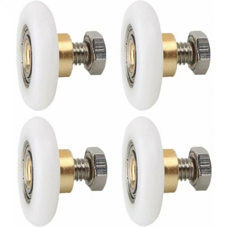 4 stk dusjdørhjul 23 mm, erstatningshjul for dusj