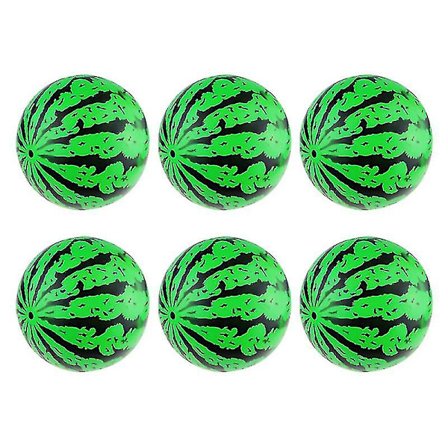 /EA/Förskola uppblåsbar boll barn strandboll vattenmelon form boll barn strandboll leksak (6 st, grön)